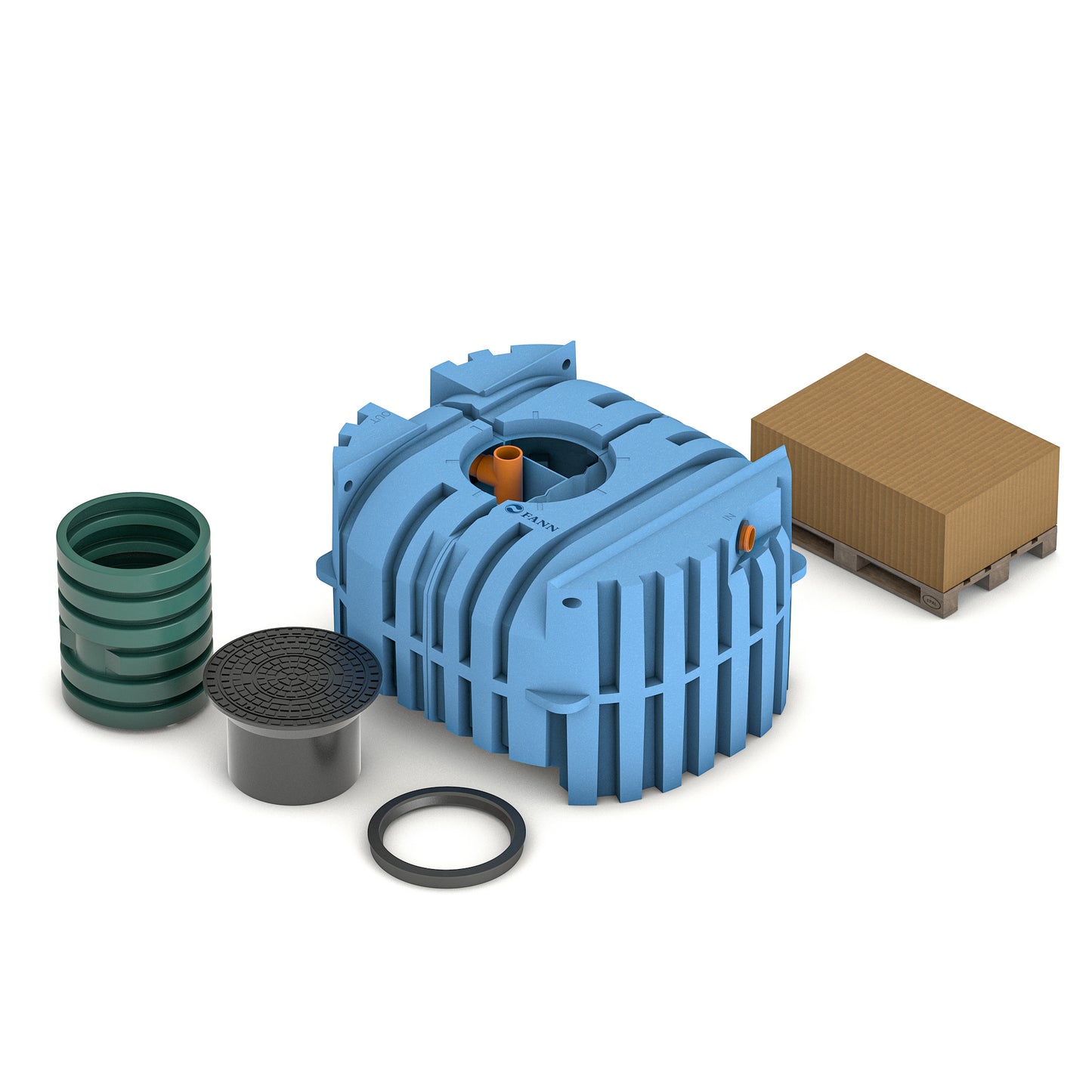 FANN Blue Trekammarbrunn 2200L komplett paket inkl PINT